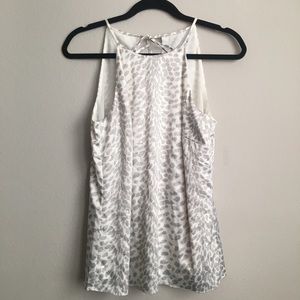 Ann Taylor Leopard Print tank w/ subtle sparkle